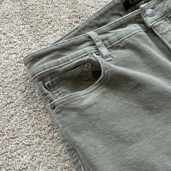 Lauren Ralph Lauren Corduroy Pants Womens 12 Stretch Cotton Soft Sage Green EUC - Picture 3 of 16